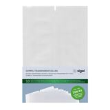 SIGEL Sichth&uuml;llen Speisekarten DIN A4 transparent gl&auml;nzend