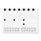 SIGEL Schreibtischunterlage WOCHENPLANER 2026/2027 schwarz/wei&szlig;