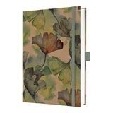 SIGEL Notizbuch Jolie&reg; ca. DIN A5 liniert, gelb, gr&uuml;n, braun