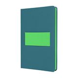 SIGEL Notizbuch Linescape DIN A5 kariert, mittelblau, neon-grün SIGEL Notizbuch Linescape DIN A5 kariert, mittelblau, neon-grün