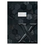 HERMA Heftumschlag "X" schwarz Papier DIN A4