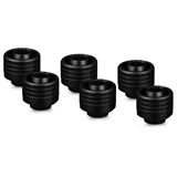 Thermal Grizzly DeltaMate Fitting - ST16 Black 6er-Pack