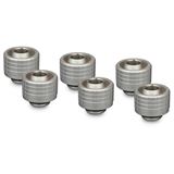 Thermal Grizzly DeltaMate Fitting - ST16 Matt Nickel 6er-Pack