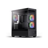 Aerocool P500D-G-BK-v1 (schwarz, Tempered Glass x 2)