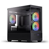 Aerocool P300D-G-BK-v1 (schwarz, Tempered Glass x 2)