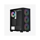 Aerocool B509A Flow-G-BK-v1, mit Netzteil Aero 650 (schwarz, Tempered Aerocool B509A Flow-G-BK-v1, mit Netzteil Aero 650 (schwarz, Tempered
