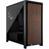 Corsair FRAME 4000D RS Wood Mid-Tower, Black/Walnut Midi