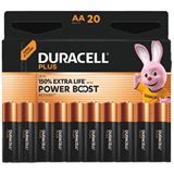 DURACELL Batterien PLUS Alkali-Mangan Mignon AA 1,5 V, 20 St.