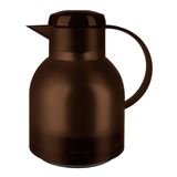 Emsa SAMBA Isolierkanne, 1 Liter (dunkelbraun/transparent, QUICK