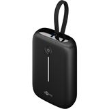Goobay Powerbank 10.000 mAh, integriertes USB-C Kabel 13cm, 20 Watt