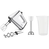 Krups Handmixer 3Mix 9000 GN9121 (weiß/silber, 750 Watt, mit Krups Handmixer 3Mix 9000 GN9121 (weiß/silber, 750 Watt, mit