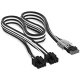 (€27,54*/1m) 0.65m Corsair Stromkabel Premium 12V-2x6 auf 2x6+2 (€27,54*/1m) 0.65m Corsair Stromkabel Premium 12V-2x6 auf 2x6+2
