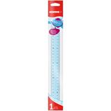 Kores Lineal 30,0 cm, pink, blau