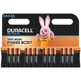 DURACELL Batterien Optimum Alkali-Mangan Micro AAA 1,5 V, 12 St.