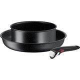 Tefal Pfannen-Set INGENIO BLACK STONE schwarz 3-tlg., 1 Set