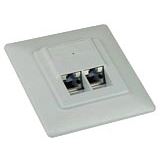 Digitus Cat6 2x RJ45 Unterputzdose weiss