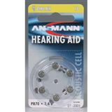 ANSMANN Hearing Aid PR70 Zink-Luft Knopfzellen Batterie 1.4 V 6er Pack ANSMANN Hearing Aid PR70 Zink-Luft Knopfzellen Batterie 1.4 V 6er Pack