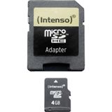4 GB Intenso Standard microSDHC Class 4 Retail inkl. Adapter 4 GB Intenso Standard microSDHC Class 4 Retail inkl. Adapter