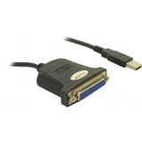 Delock Adapter USB zu Parallel 25-polig schwarz 90cm