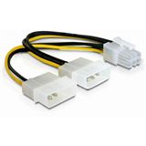 (€26,00*/1m) 0.15m Delock PCI Express Stromadapterkabel 2x Molex (€26,00*/1m) 0.15m Delock PCI Express Stromadapterkabel 2x Molex