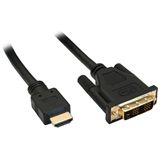 (€1,86*/1m) 15.00m InLine HDMI Adapterkabel HDMI-Stecker auf DVI (€1,86*/1m) 15.00m InLine HDMI Adapterkabel HDMI-Stecker auf DVI