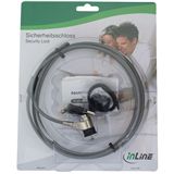 InLine Notebook Sicherheitsschloss, , mit Schlüssel, 4,4mm x 2m InLine Notebook Sicherheitsschloss, , mit Schlüssel, 4,4mm x 2m