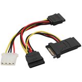 InLine SATA Stromadapterkabel, , SATA St/Bu an 2x SATA St + 5,25 St InLine SATA Stromadapterkabel, , SATA St/Bu an 2x SATA St + 5,25 St