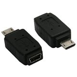 InLine Micro-USB Adapter, , Micro-B Stecker an Mini USB 5-pin Buchse