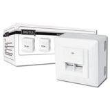 Digitus Cat6 2x RJ45 Aufputzdose 5er weiss