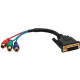 InLine DVI-I Adapter DVI 24+5 Stecker auf 3xCinch Buchse Schwarz RGB InLine DVI-I Adapter DVI 24+5 Stecker auf 3xCinch Buchse Schwarz RGB