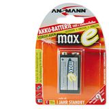 ANSMANN maxE 6F22 Nickel-Metall-Hydrid E Block Akku 200 mAh 1er Pack