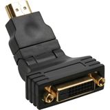 InLine HDMI Adapter HDMI-Stecker auf DVI 24+1 Buchse Schwarz 180° InLine HDMI Adapter HDMI-Stecker auf DVI 24+1 Buchse Schwarz 180°