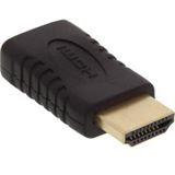 InLine HDMI Adapter HDMI-Stecker auf HDMI Typ C Buchse Schwarz 4K /