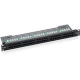 Equip Patch Panel 19" 50xTP, CAT3, ISDN, Schwarz
