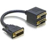 Delock DVI-I Adapter 2xDVI 24+5 Buchse auf DVI 24+5 Buchse Schwarz Delock DVI-I Adapter 2xDVI 24+5 Buchse auf DVI 24+5 Buchse Schwarz