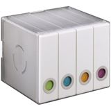 Hama CD-/DVD-/Blu-Ray-Albumbox 96 transparent/weiß Box für Hama CD-/DVD-/Blu-Ray-Albumbox 96 transparent/weiß Box für