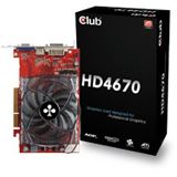 1024MB Club 3D Radeon HD 4670 GDDR3 AGP