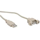 USB 2.0 Stecker A auf Einbaubuchse 0,6m