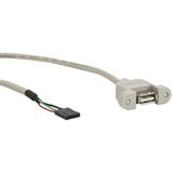 USB 2.0 Einbaubuchse A auf Pfostenanschluss 0,6m