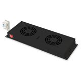 Digitus Einschubbel&uuml;ftungseinheit schwarz (DN-19 FAN-2-HO-SW)