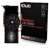 1024MB Club 3D Radeon HD 5830 OC-Edition GDDR5 PCIe