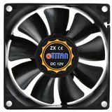 Titan TFD-8025M12Z 80x80x25mm 2500 U/min 28 dB(A) schwarz