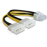 (€9,73*/1m) 0.15m Delock PCI Express Stromadapterkabel 2x Molex (€9,73*/1m) 0.15m Delock PCI Express Stromadapterkabel 2x Molex