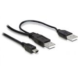 Delock Kabel 2x USB2.0-A Stecker > USB mini 5-pol 1m