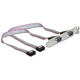 Delock Kabel Adapter Slotblech 2xseriell 9pol. St.