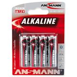 ANSMANN Red-Line LR6 Alkaline AA Mignon Batterie 1.5 V 4er Pack