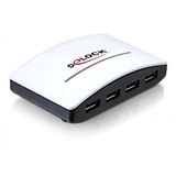 Delock 61762 4-port USB 3.0 extern mit Netzteil weiss/schwarz Delock 61762 4-port USB 3.0 extern mit Netzteil weiss/schwarz