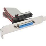 InLine Slotblech Parallel mit 25pol Sub D Buchse an 26-pin InLine Slotblech Parallel mit 25pol Sub D Buchse an 26-pin