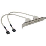 Good Connections Slotblechadapter USB 2.0 2xUSB A Buchse auf 5pol Good Connections Slotblechadapter USB 2.0 2xUSB A Buchse auf 5pol
