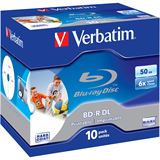 Verbatim BD-R DL 50 GB bedruckbar 10er Jewelcase (43736)